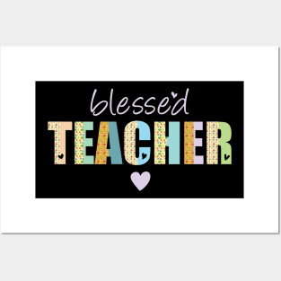 blessed teacher - thanksgiving - fall autumn Posters and Art